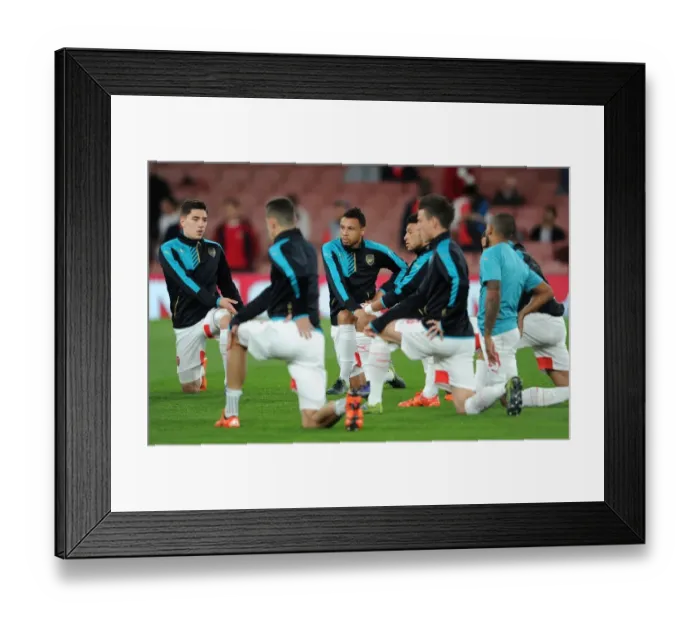 Framed Print : Francis Coquelin's Focus: Arsenal FC's Pre-Match Routine vs Olympiacos FC - UEFA Champions League 2015 / 16 Framed Print : Francis Coquelin's Focus: Arsenal FC's Pre-Match Routine vs Olympiacos FC - UEFA Champions League 2015 / 16