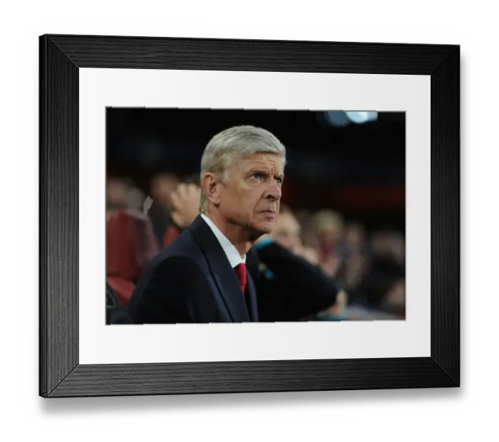 Framed Print : Arsene Wenger: Arsenal Manager, UEFA Champions League 2015 / 16 - Arsenal vs. Olympiacos