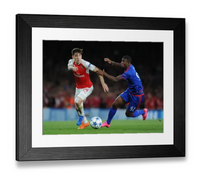 Framed Print : Arsenal's Bellerin vs. Seba: A Champions League Clash at the Emirates