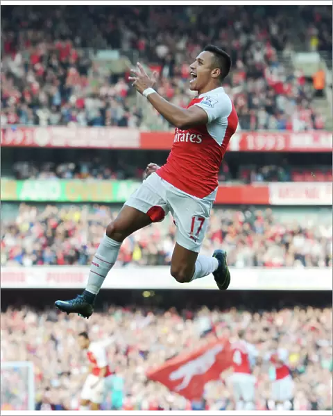Alexis Sanchez Scores the First Goal: Arsenal vs Manchester United, Premier League 2015 / 16