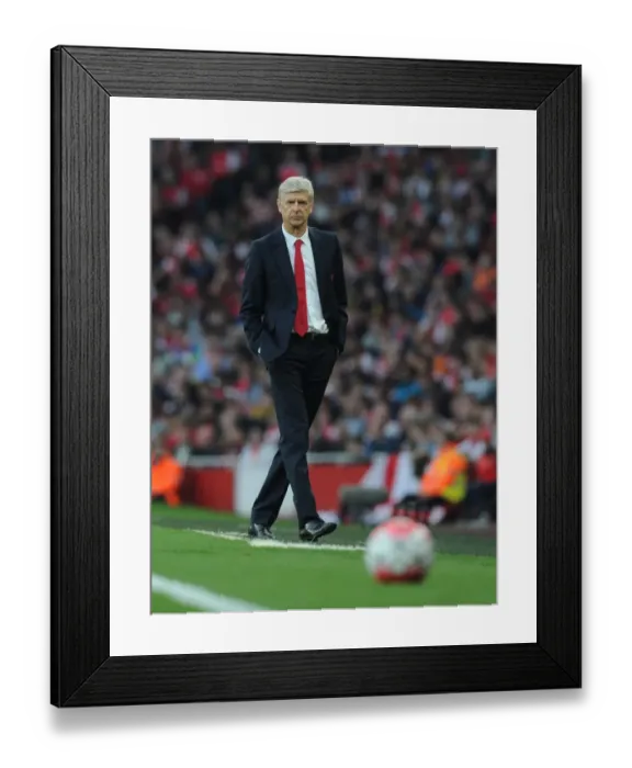 Framed Print : Arsene Wenger Leads Arsenal Against Manchester United in Premier League Clash (2015 / 16)
