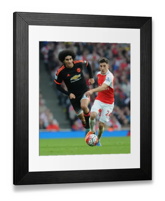 Framed Print : Clash of Styles: Bellerin vs Fellaini - Arsenal vs Manchester United Framed Print : Clash of Styles: Bellerin vs Fellaini - Arsenal vs Manchester United