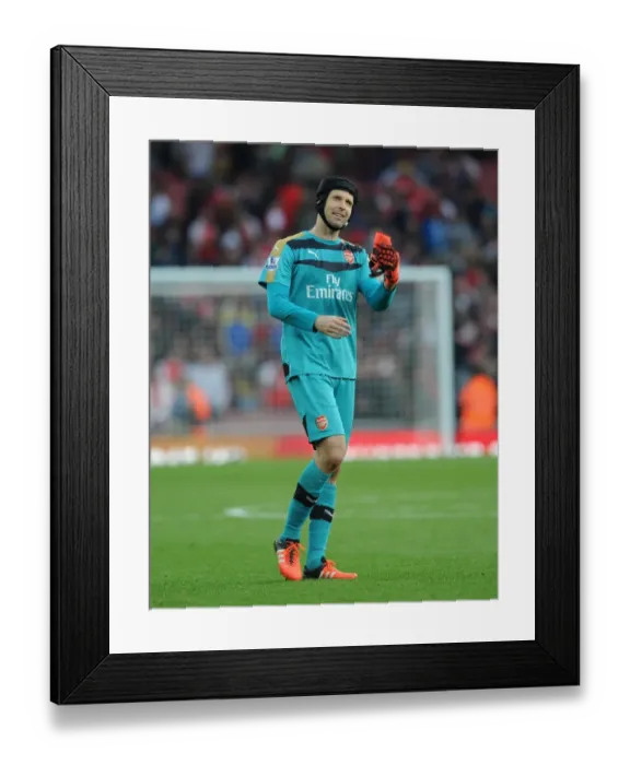 Framed Print : Arsenal's Petr Cech Leads 3-0 Victory Over Manchester United Framed Print : Arsenal's Petr Cech Leads 3-0 Victory Over Manchester United