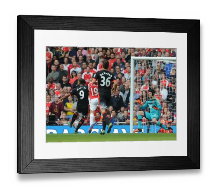 Framed Print : Arsenal's Triumph: 3-0 Shutout Against Manchester United - Cech & Arsenal Sweep Past Martial Framed Print : Arsenal's Triumph: 3-0 Shutout Against Manchester United - Cech & Arsenal Sweep Past Martial