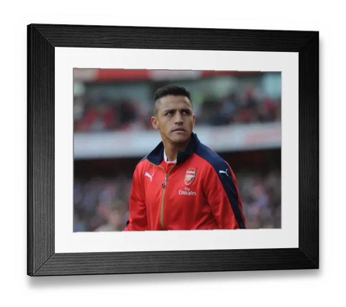 Framed Print : Alexis Sanchez (Arsenal). Arsenal 3: 0 Manchester United. Barclays Premier League Framed Print : Alexis Sanchez (Arsenal). Arsenal 3: 0 Manchester United. Barclays Premier League