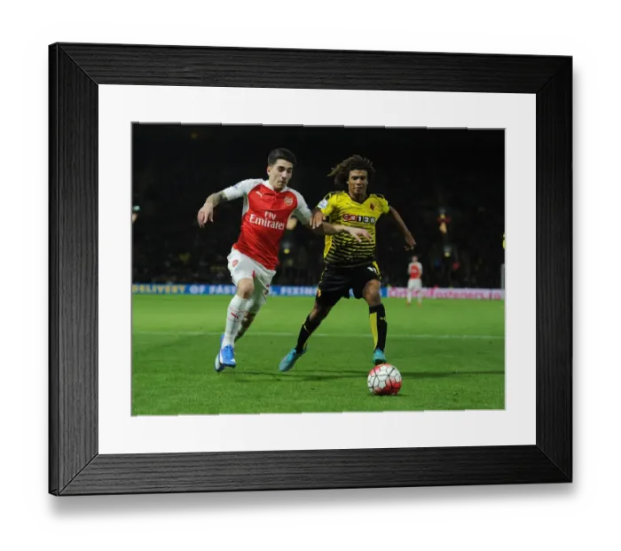 Framed Print : Bellerin vs Ake: Clash of the Wings in Watford vs Arsenal Premier League Showdown Framed Print : Bellerin vs Ake: Clash of the Wings in Watford vs Arsenal Premier League Showdown