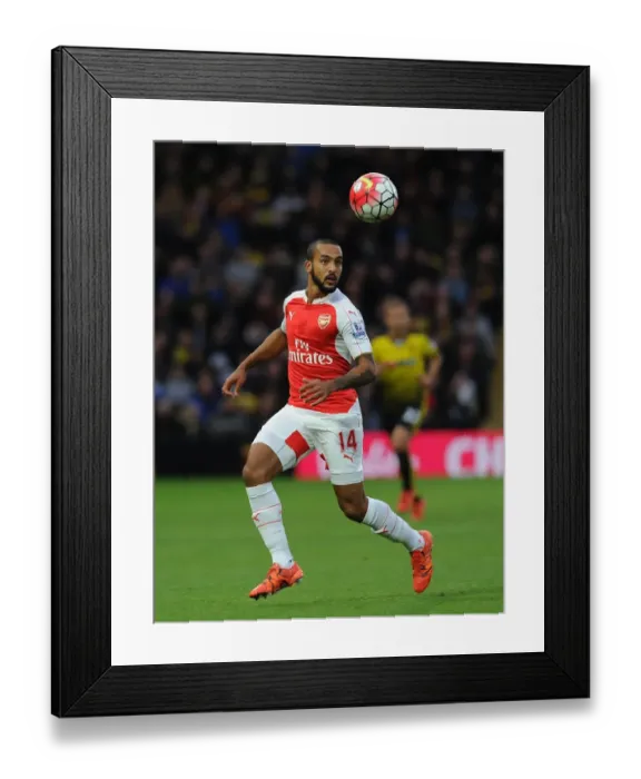 Framed Print : Theo Walcott in Action: Arsenal's Star Forward Shines Against Watford, Premier League 2015 / 16
