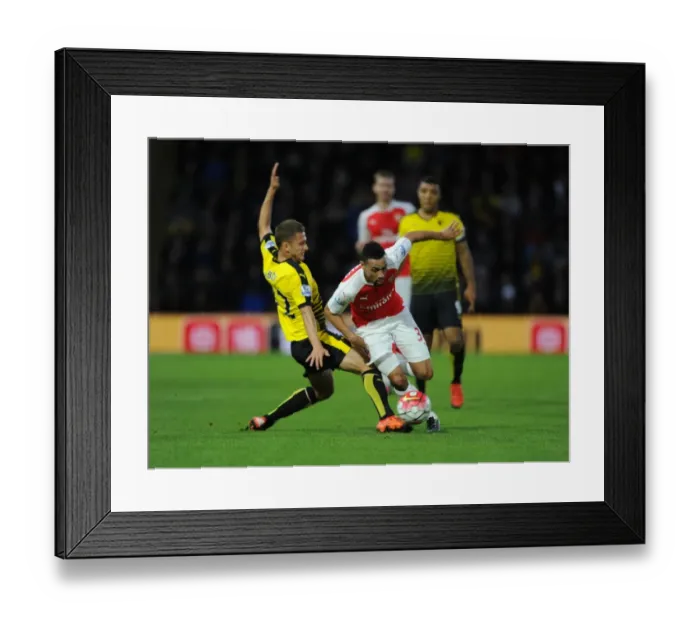Framed Print : Coquelin vs. Abdi: A Midfield Battle - Arsenal vs. Watford, Premier League 2015 / 16
