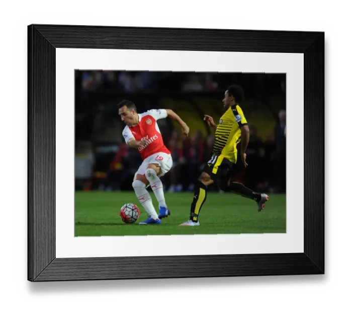 Framed Print : Santi Cazorla Outmaneuvers Ikechi Anya: A Premier League Moment, Watford vs Arsenal, 2015 / 16 Framed Print : Santi Cazorla Outmaneuvers Ikechi Anya: A Premier League Moment, Watford vs Arsenal, 2015 / 16