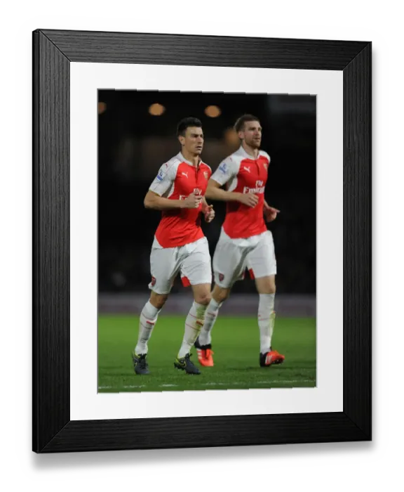 Framed Print : Focused Koscielny Leads Arsenal to Victory over Watford (2015 / 16) Framed Print : Focused Koscielny Leads Arsenal to Victory over Watford (2015 / 16)