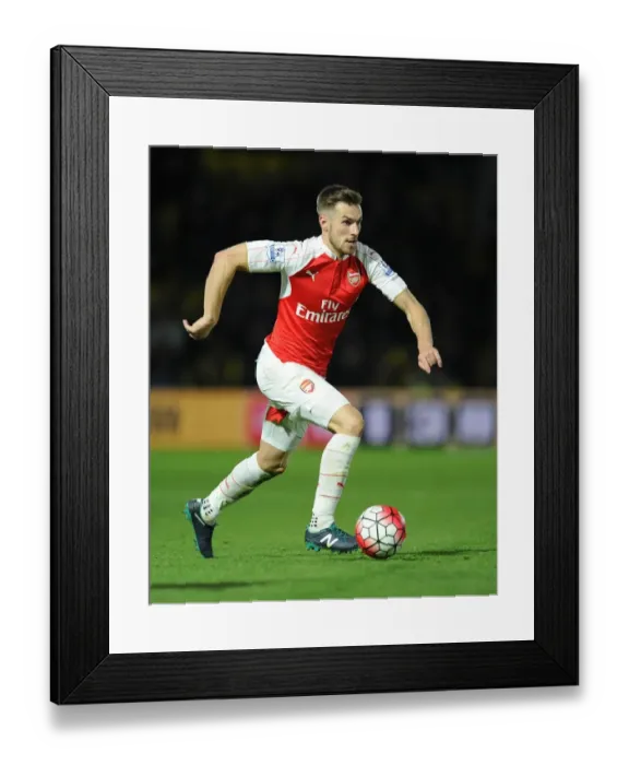 Framed Print : Arsenal's Ramsey in Action: Premier League Clash Against Watford (2015 / 16)