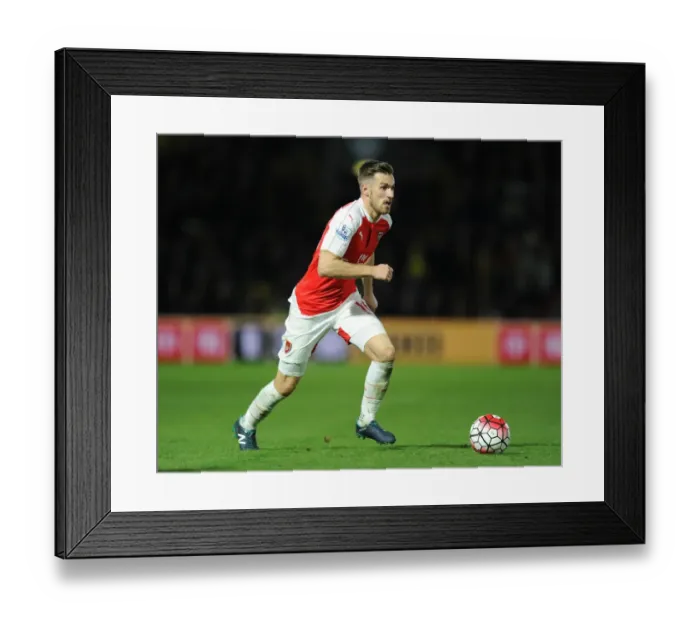 Framed Print : Ramsey in Action: Arsenal vs. Watford, Premier League 2015 / 16