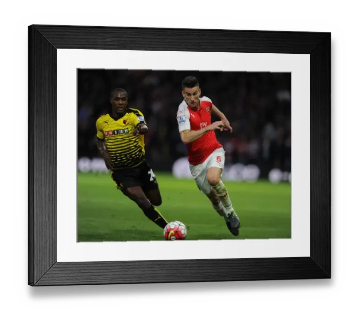 Framed Print : Clash of Champions: Koscielny vs Ighalo - A Premier League Showdown (Arsenal's Koscielny vs Watford's Ighalo, 2015) Framed Print : Clash of Champions: Koscielny vs Ighalo - A Premier League Showdown (Arsenal's Koscielny vs Watford's Ighalo, 2015)