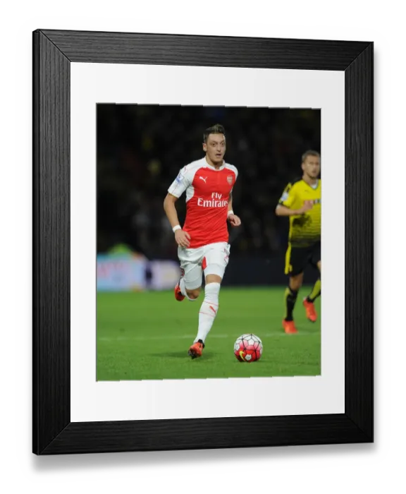Framed Print : Mesut Ozil in Action: Arsenal vs. Watford, Premier League 2015 / 16