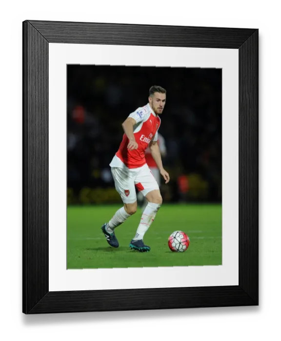 Framed Print : Aaron Ramsey in Action: Arsenal vs. Watford, Premier League 2015 / 16 Framed Print : Aaron Ramsey in Action: Arsenal vs. Watford, Premier League 2015 / 16