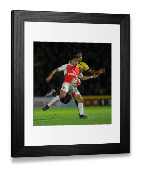 Framed Print : Alexis Sanchez (Arsenal) Ikechi Anya (Watford)