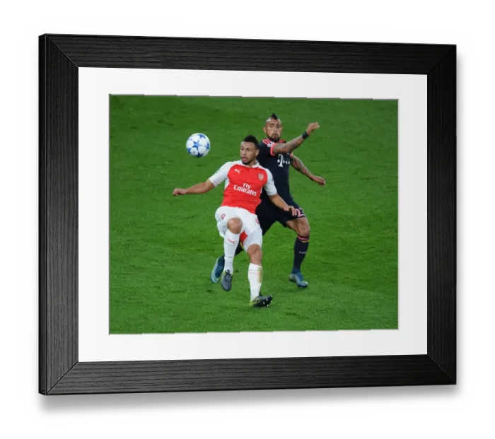 Framed Print : Clash of Titans: Arsenal vs. Bayern Munich in the UEFA Champions League - Coquelin vs. Vidal Framed Print : Clash of Titans: Arsenal vs. Bayern Munich in the UEFA Champions League - Coquelin vs. Vidal