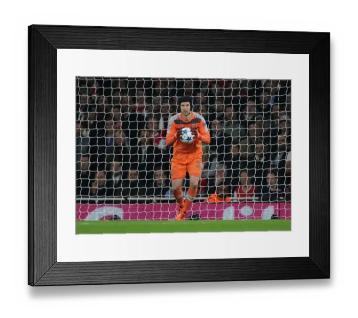 Framed Print : Arsenal vs. FC Bayern Munich: Petr Cech in Action - UEFA Champions League 2015 / 16 at Emirates Stadium