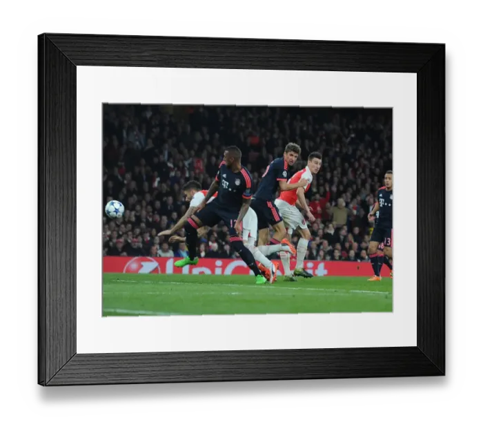 Framed Print : Olivier Giroud's Stunning Goal: Arsenal Stuns Bayern Munich in Champions League Showdown Framed Print : Olivier Giroud's Stunning Goal: Arsenal Stuns Bayern Munich in Champions League Showdown