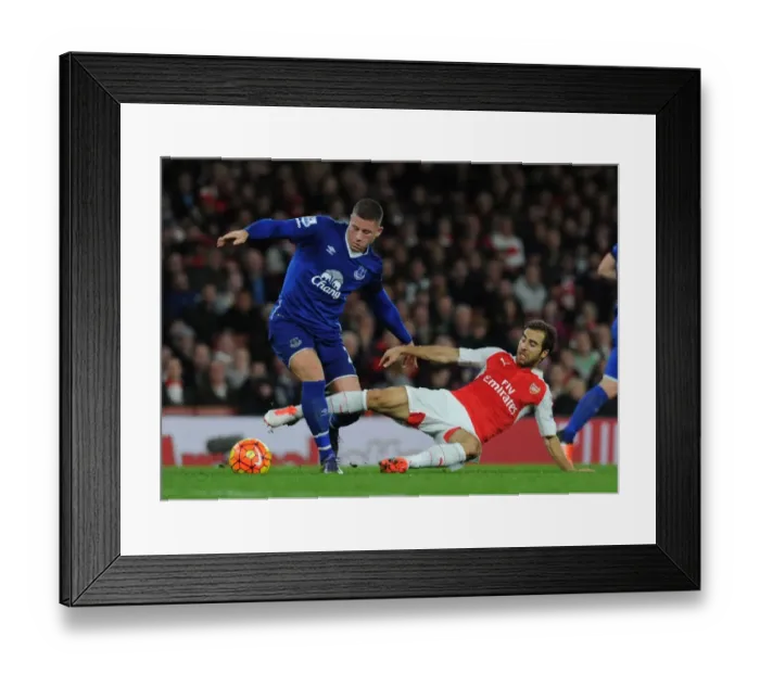 Framed Print : Intense Battle: Flamini Tackles Barkley - Arsenal vs. Everton Premier League Clash Framed Print : Intense Battle: Flamini Tackles Barkley - Arsenal vs. Everton Premier League Clash