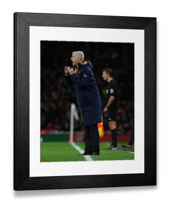 Framed Print : Arsene Wenger Leads Arsenal Against Everton in Premier League Showdown (2015 / 16) Framed Print : Arsene Wenger Leads Arsenal Against Everton in Premier League Showdown (2015 / 16)