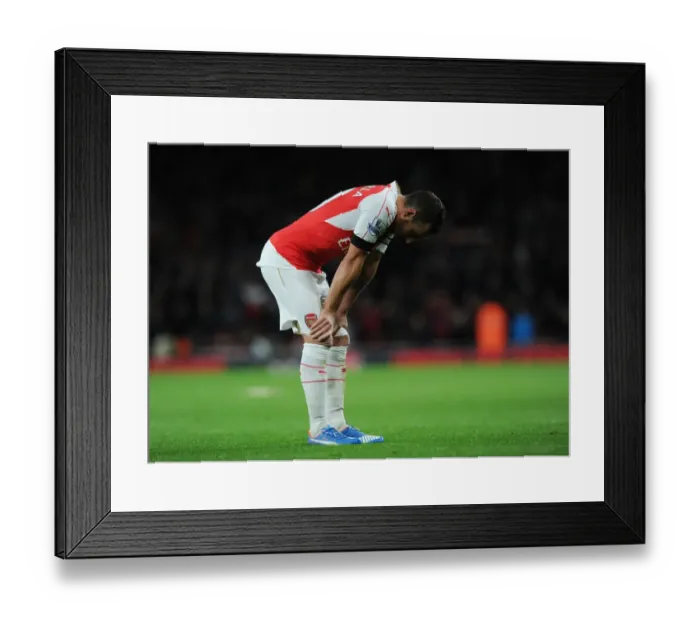 Framed Print : Santi Cazorla: Post-Match Emotion at Emirates Stadium (Arsenal vs Everton, 2015 / 16)