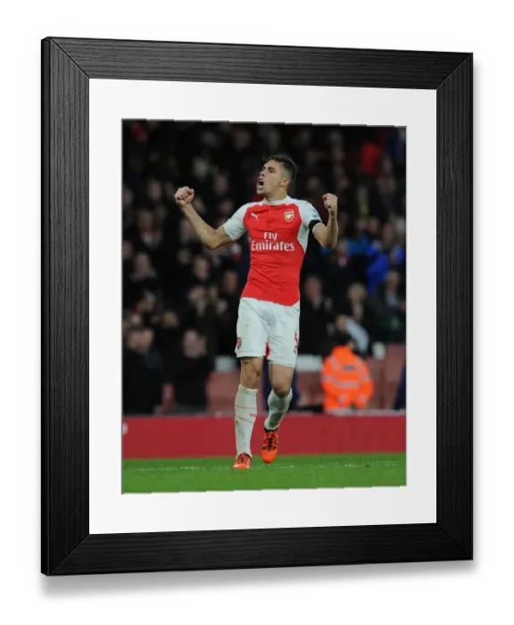 Framed Print : Gabriel's Glory: Arsenal Defender Celebrates Win Against Everton (2015 / 16 Premier League) Framed Print : Gabriel's Glory: Arsenal Defender Celebrates Win Against Everton (2015 / 16 Premier League)