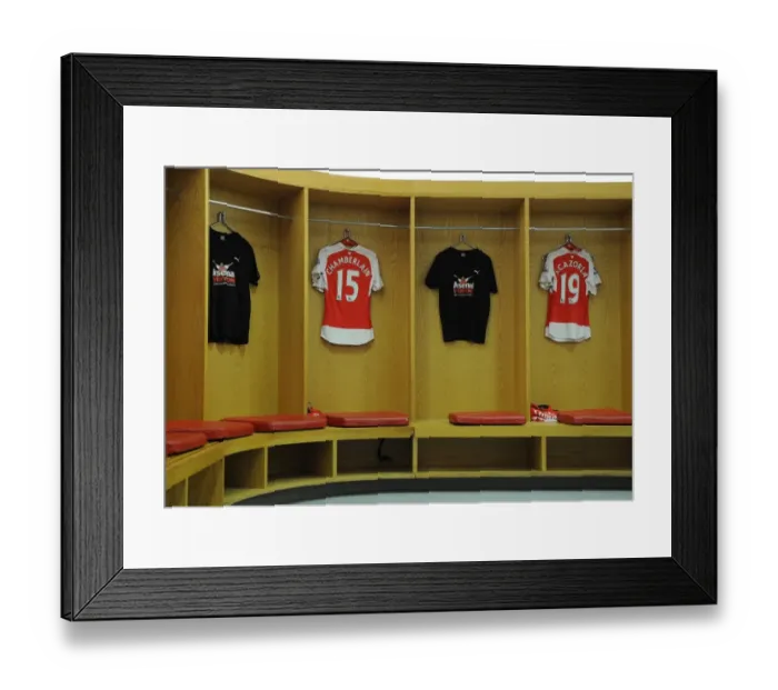 Framed Print : Arsenal's Arsenal for Everyone Unity Shirts: Arsenal vs. Everton, 2015 / 16