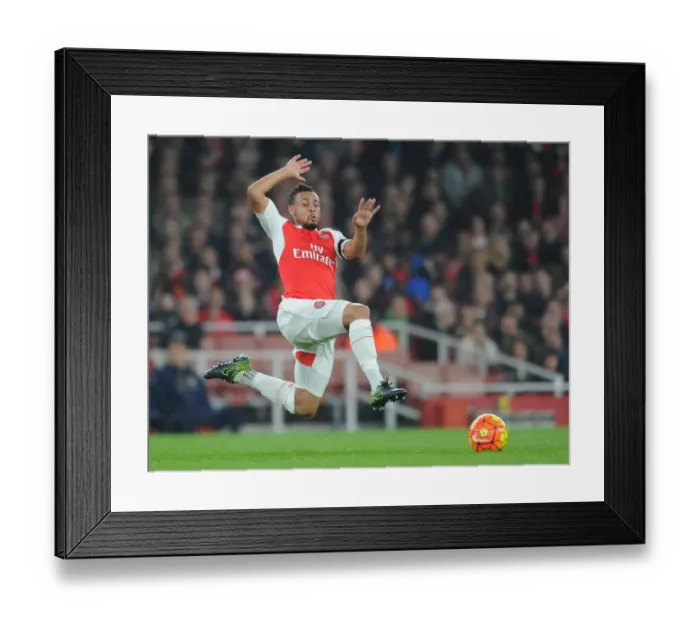 Framed Print : Francis Coquelin: In Action Against Everton, Arsenal Premier League 2015 / 16