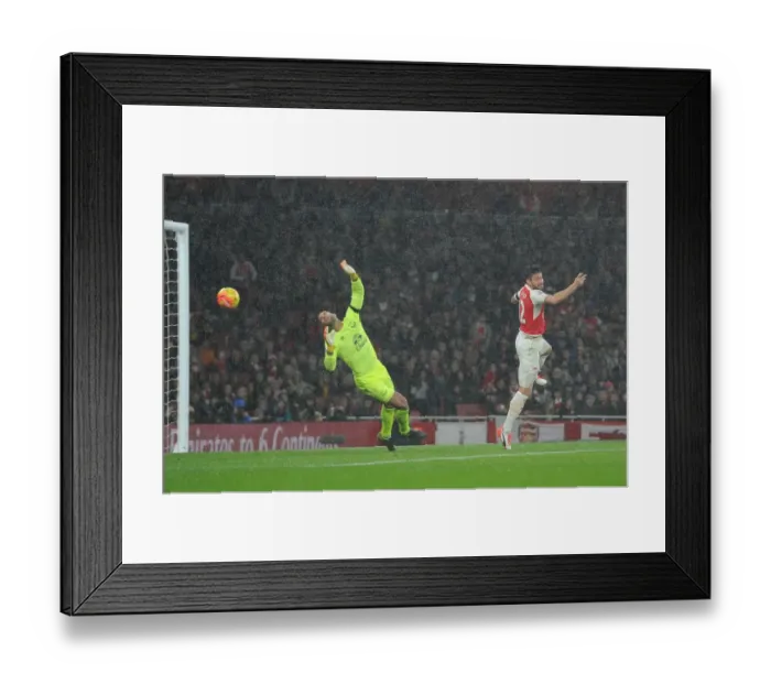 Framed Print : Giroud Strikes First: Arsenal vs. Everton, Premier League 2015 / 16