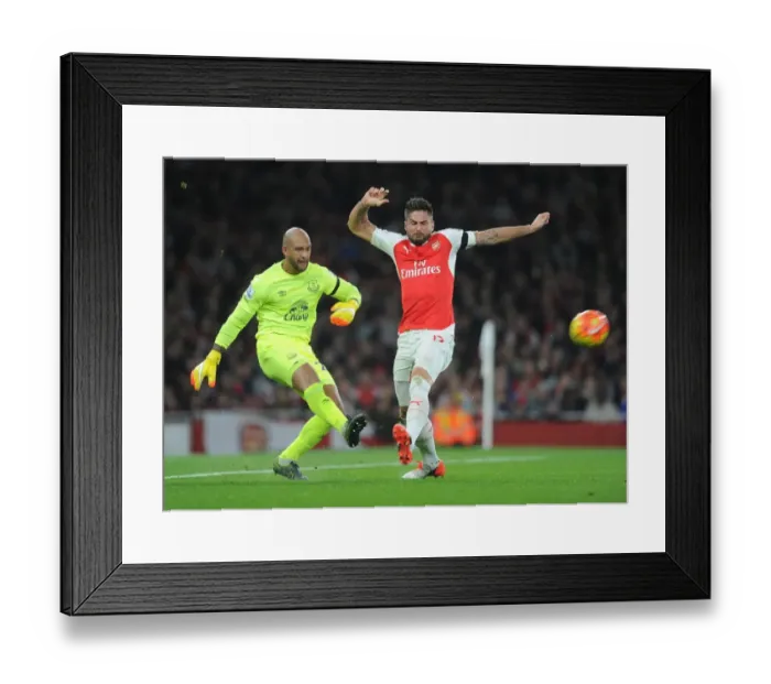 Framed Print : Giroud vs. Howard: A Footballing Battle at Emirates Stadium - Arsenal vs. Everton, 2015 / 16 Premier League Framed Print : Giroud vs. Howard: A Footballing Battle at Emirates Stadium - Arsenal vs. Everton, 2015 / 16 Premier League