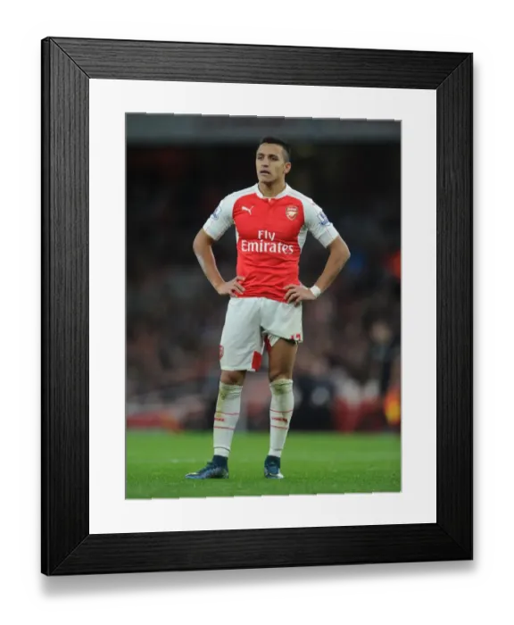 Framed Print : Alexis Sanchez in Action: Arsenal vs Everton, Premier League 2015 / 16