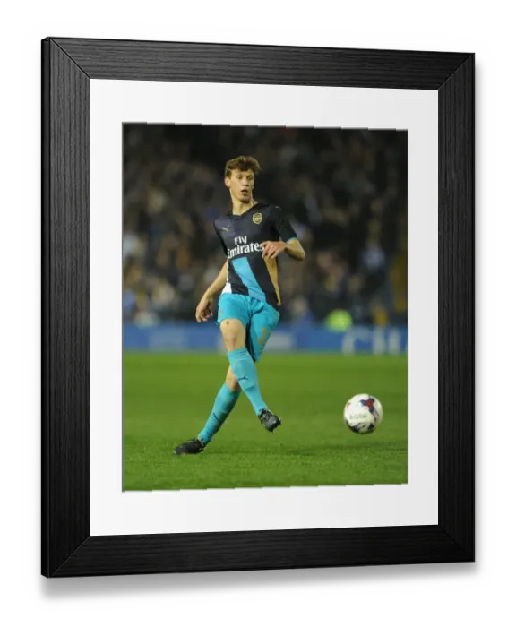 Framed Print : Arsenal's Krystian Bielik in Action against Sheffield Wednesday during Capital One Cup Clash Framed Print : Arsenal's Krystian Bielik in Action against Sheffield Wednesday during Capital One Cup Clash
