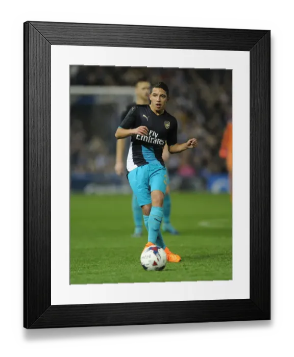 Framed Print : Ismael Bennacer's Brilliant Midfield Performance: Arsenal Triumphs Over Sheffield Wednesday in Capital One Cup