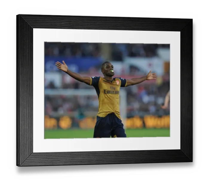 Framed Print : Joel Campbell's Triumph: Arsenal's Third Goal vs Swansea City (2015-16) - The Babydoll Celebration