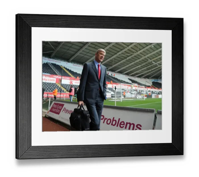 Framed Print : Arsene Wenger at Swansea City: Premier League Clash, October 2015