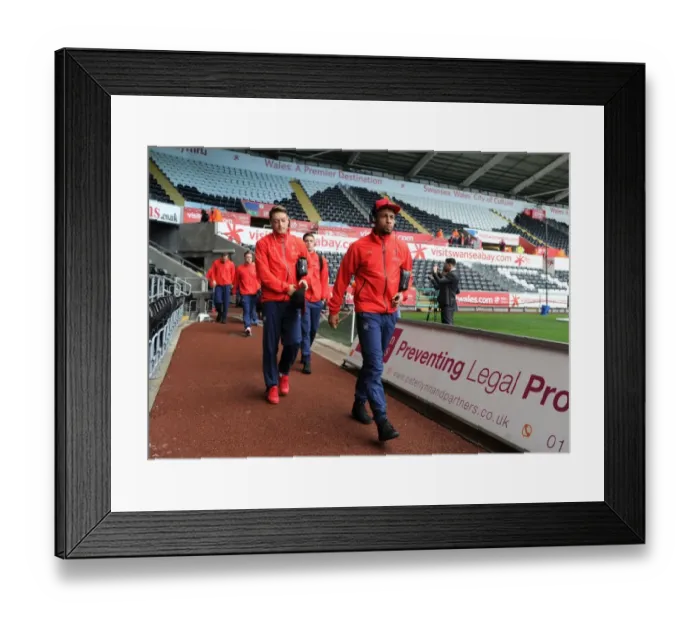 Framed Print : Coquelin Heads to Swansea Ahead of Arsenal's Premier League Showdown (2015-16)