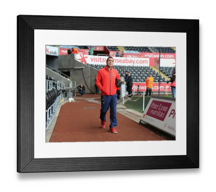 Framed Print : Santi Cazorla's Arrival at Swansea City's Liberty Stadium Ahead of Premier League Clash, 2015 Framed Print : Santi Cazorla's Arrival at Swansea City's Liberty Stadium Ahead of Premier League Clash, 2015