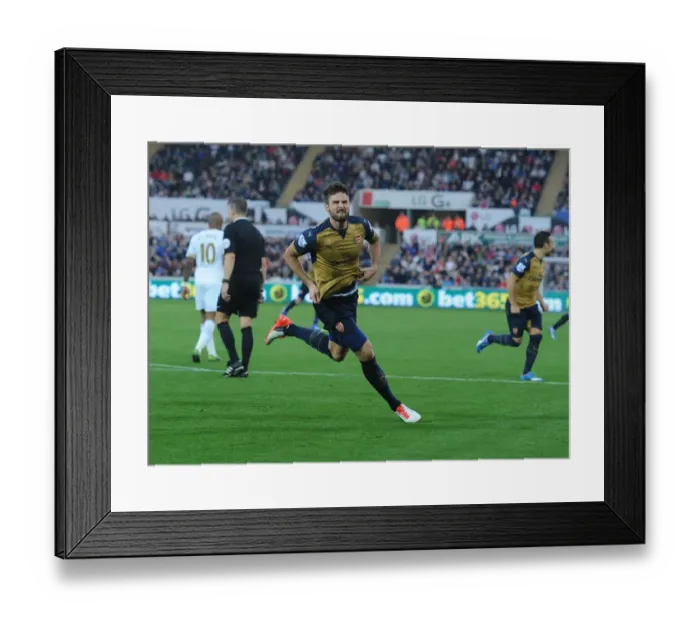 Framed Print : Giroud's Game-Winning Goal: Swansea City vs. Arsenal, Premier League 2015-16 Framed Print : Giroud's Game-Winning Goal: Swansea City vs. Arsenal, Premier League 2015-16