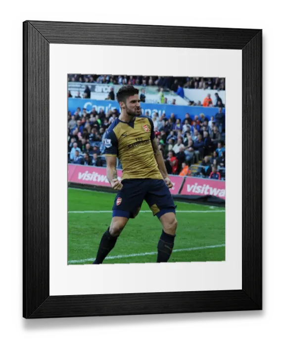 Framed Print : Olivier Giroud's Thrilling Goal: Swansea City vs. Arsenal, Premier League 2015-16 Framed Print : Olivier Giroud's Thrilling Goal: Swansea City vs. Arsenal, Premier League 2015-16