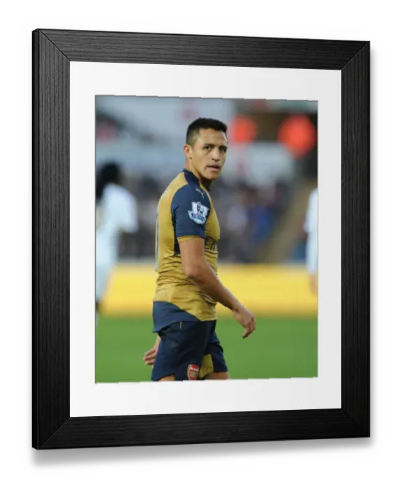 Framed Print : Alexis Sanchez: In Action Against Swansea City, Premier League 2015-16