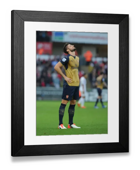 Framed Print : Giroud's Performance: Swansea City vs Arsenal, Premier League 2015-16