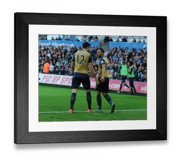 Framed Print : Giroud's Strike: Arsenal's Triumph Over Swansea City (2015-16)