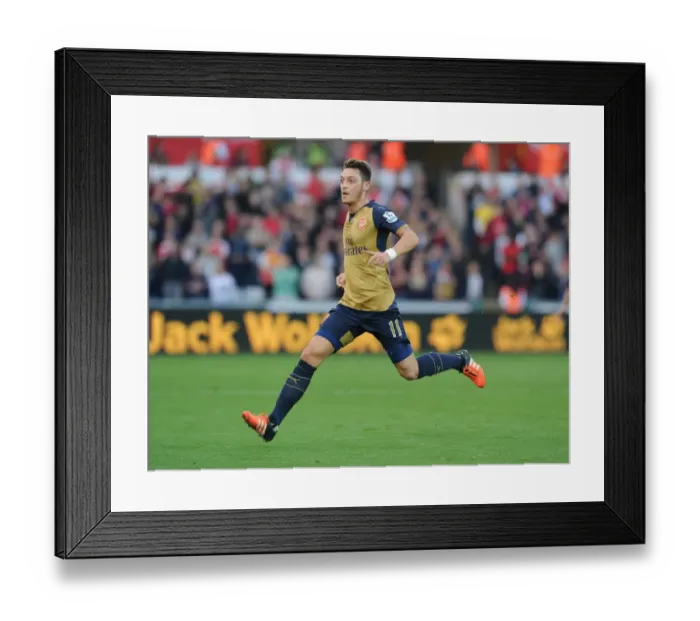 Framed Print : Mesut Ozil: In Action Against Swansea City, Premier League 2015-16