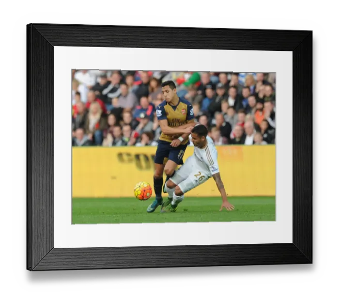 Framed Print : Sanchez vs. Naughton: A Premier League Battle at Swansea (2015-16)