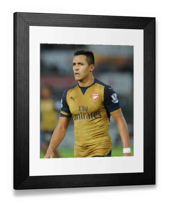 Framed Print : Alexis Sanchez in Action: Swansea City vs. Arsenal, Premier League 2015-16