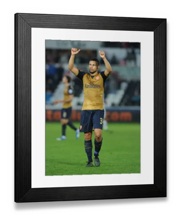 Framed Print : Coquelin's Triumphant Salute: Swansea City vs. Arsenal, 2015-16 Premier League