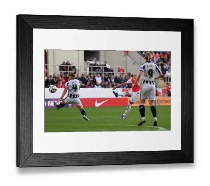 Framed Print : Arsenal Ladies Defeat Notts County in FA WSL Continental Cup Final: Jordan Hobbs Scores the Decisive Goal (1 / 11 / 2015)