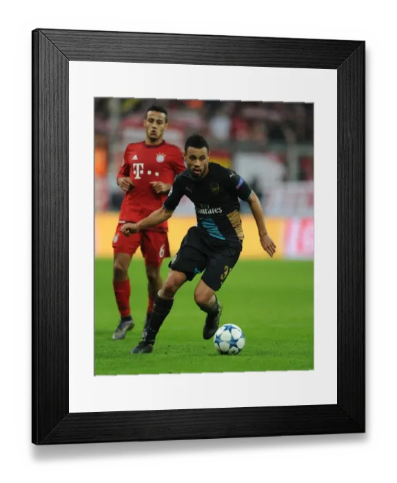 Framed Print : Arsenal's Tenacious Midfielder Francis Coquelin Faces Bayern Munich in Champions League Showdown (2015-16)