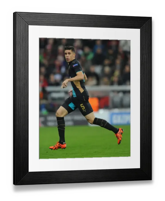 Framed Print : Arsenal vs Bayern Munich: Gabriel Faces the Champions, Munich 2015